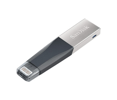 SanDisk iXpand Mini, Flash Drive USB3.0 + Lightning - for iPhone