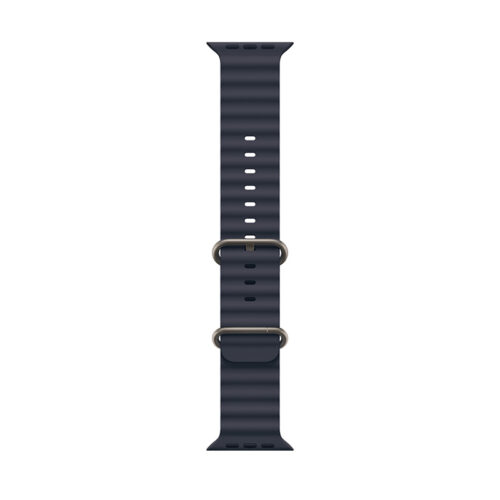 49mm Ocean Band Natural Titanium Finish - Navy