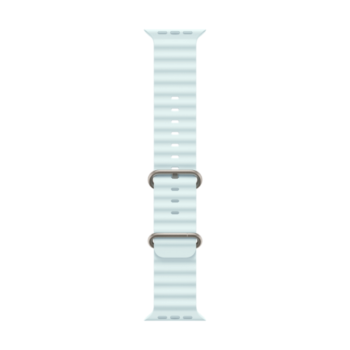 49mm Ocean Band Natural Titanium Finish - Ice Blue